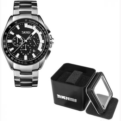 SKMEI 9167 – Luxury Alloy Gent’s Business Quartz Chronograph (30m waterproof)